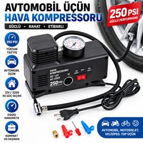 Təkər nasosu 12və 220 volt ikisi birində model (kod: xo53373-39) — Bakı
