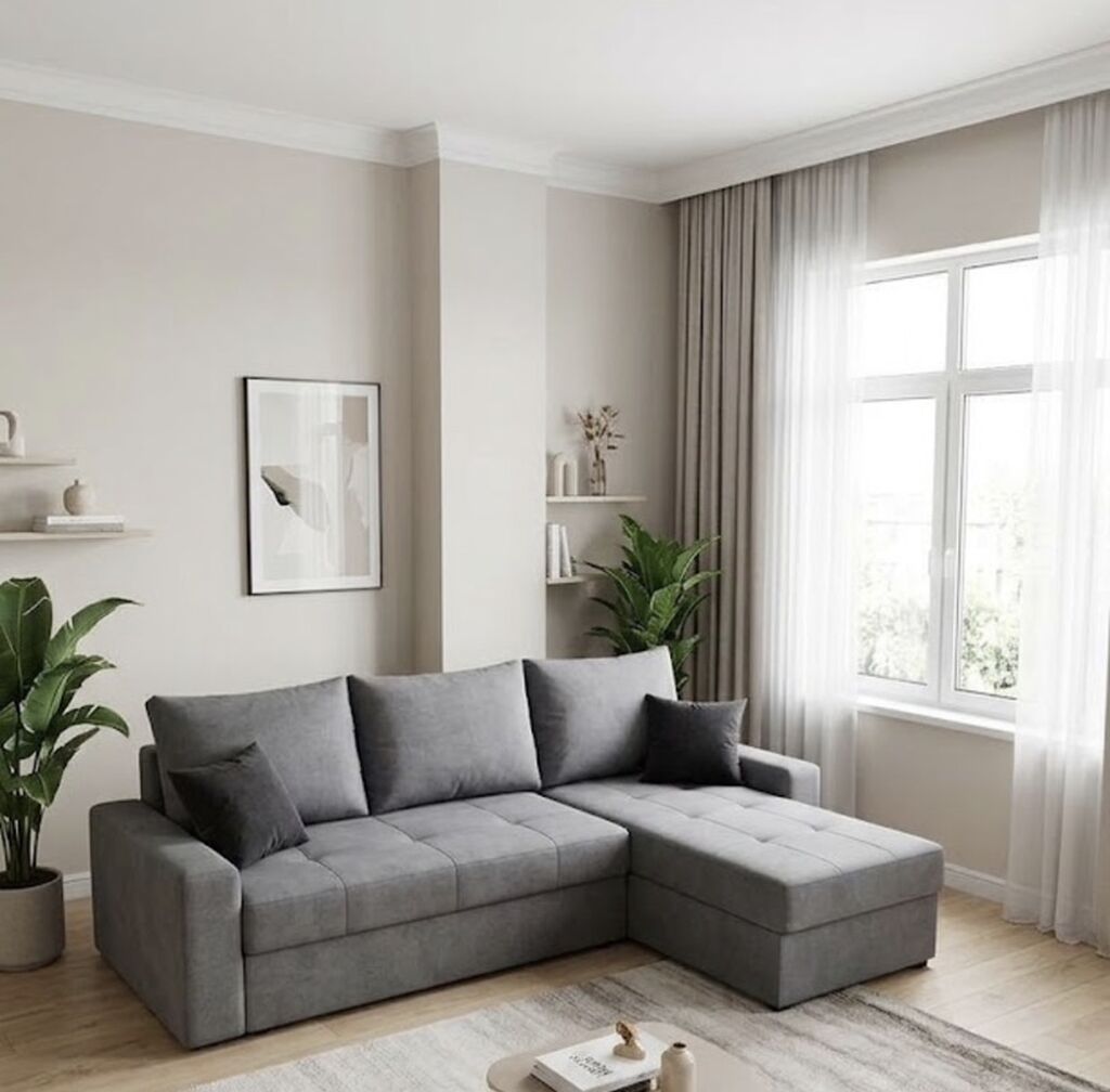 Məhsul: L‑formal divan (çəkməli çarpayı funksiyalı, sağ tərəfli şezlon — Divanlər, Digah (2)