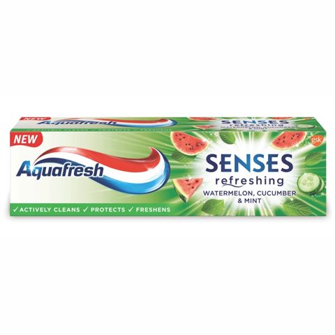 Diş məcunu Aquafresh Senses Tərəvətləndirici qarpız 75 ml — Bakı