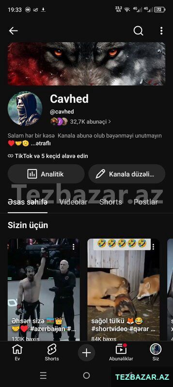 Youtube Kanalı satılır — 350 ₼ · Gəncə · Oyunlar, konsollər və proqramlar Youtube Kanalı satılır — Gəncə