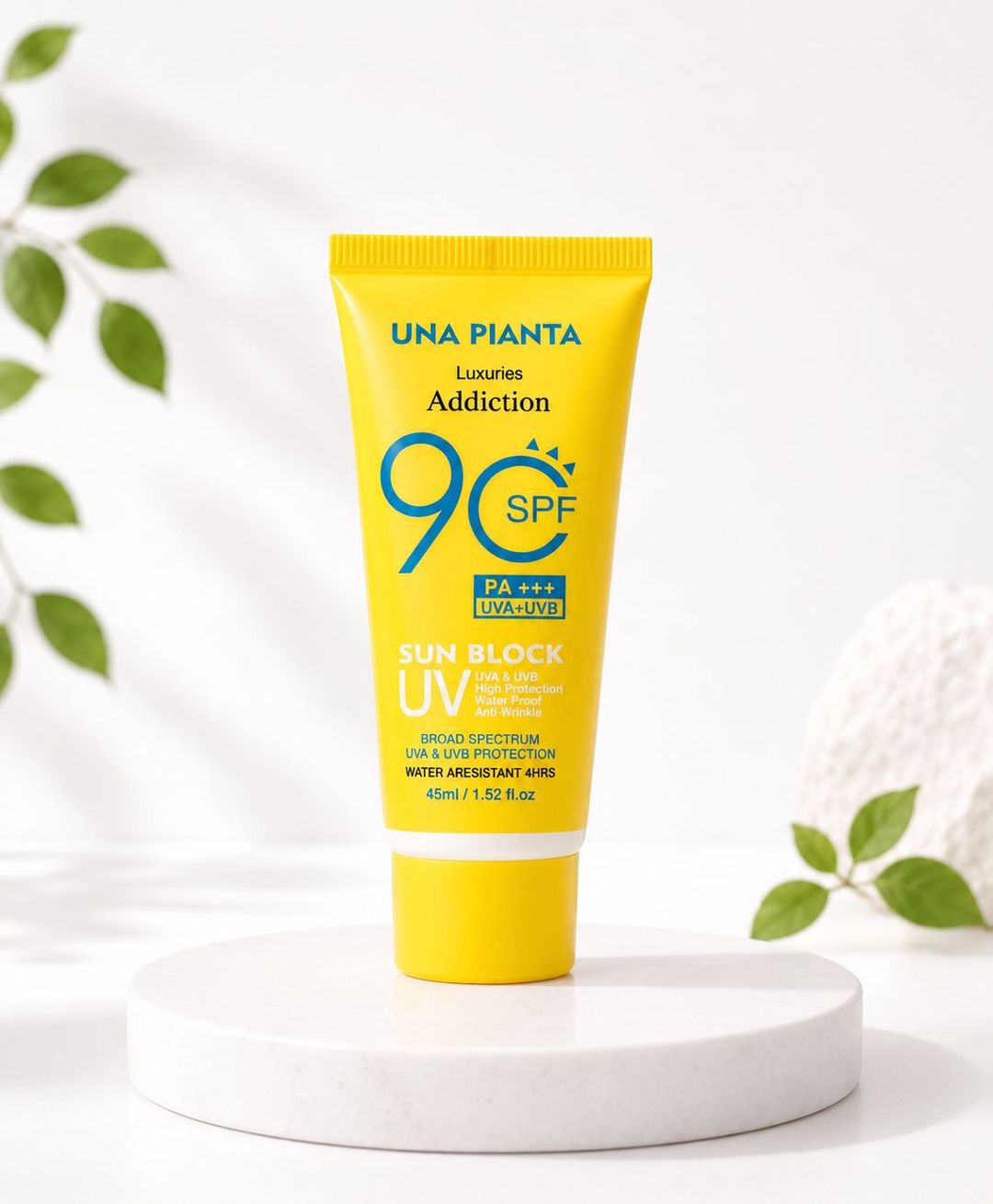 Günəşdən qoruyucu krem Una Pianta Unseen SPF90 Sun Block UV 45 ml — Mallar, Bakı