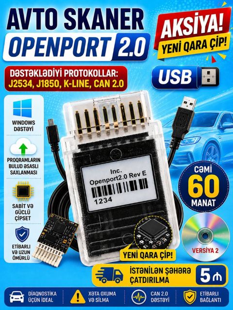 Tactrix Openport 2.0 Diaqnostika və proqramlaşdırma cihazı. Cihaz — Sahib Heydərov