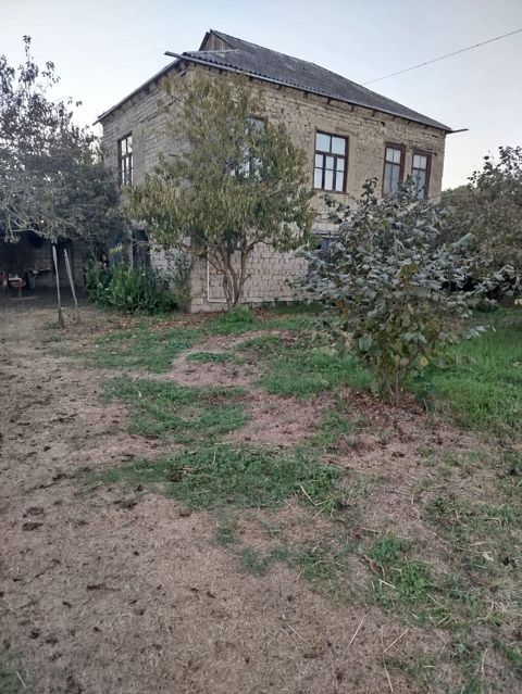 Satılır: kənd həyəti olan kərpic ev və fındıq bağı - İki mərtəbəli — Xaçmaz