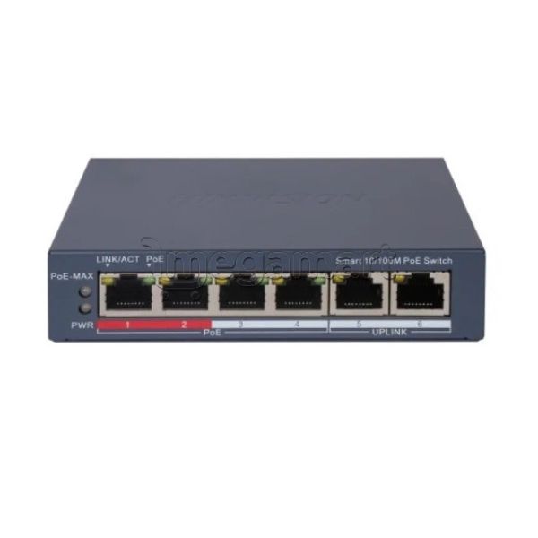 Kommutator Hikvision DS-3E1106P-EI 4 port POE switch/POE budget 60W/ Hi-PoE 60w — Kommutatorlar və marşrutlayıcılar, Bakı