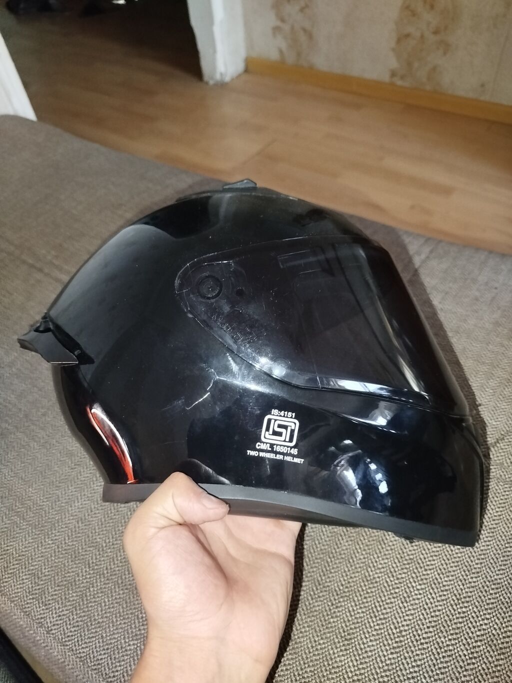 Vega Bolt tam üzlü motosiklet dəbilqəsi - Rəng: qara, parlak - Model — Motosiklet geyimi, Bakı