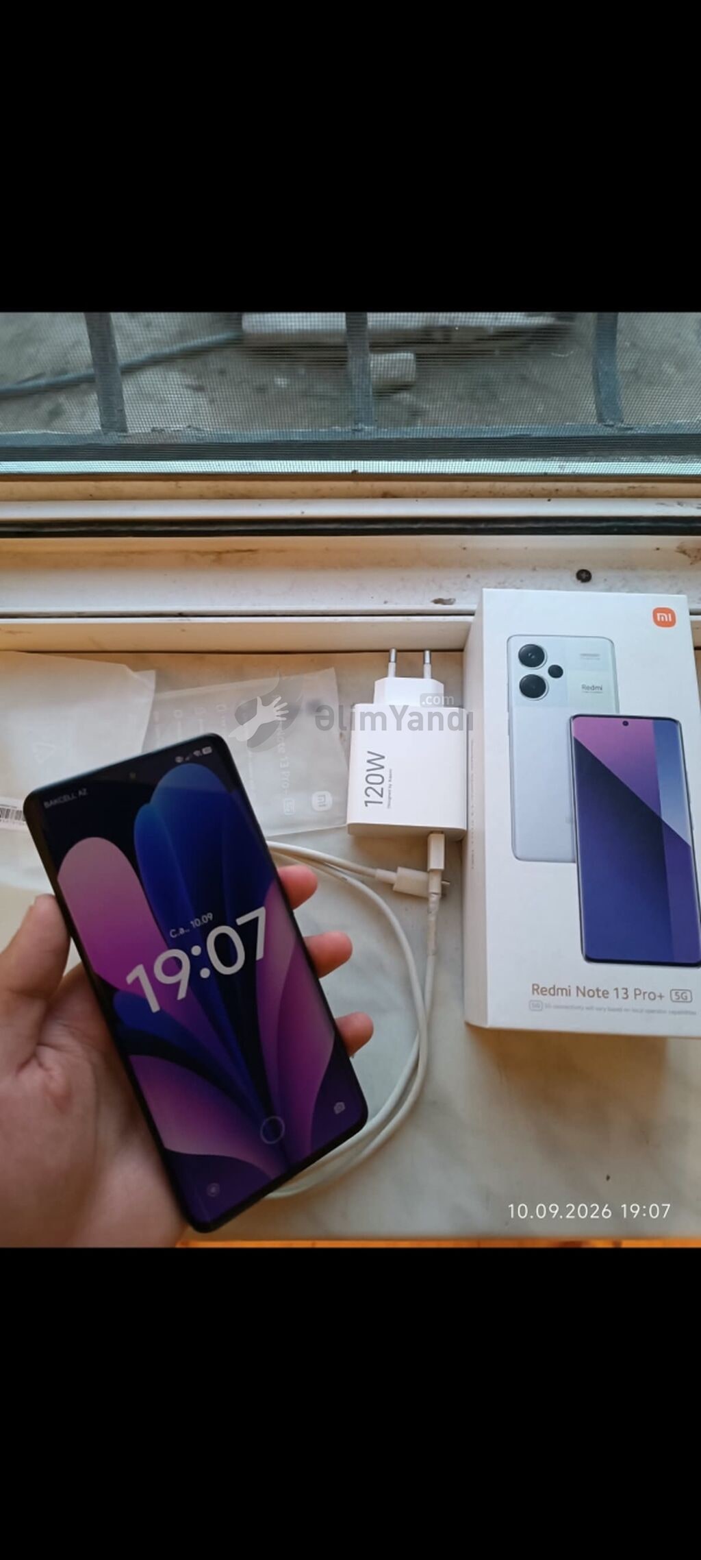 Redmi Note 13 Pro+, 256 GB, rəng - Qara, Barmaq izi, İki sim — Elektronika, Bakı (7)