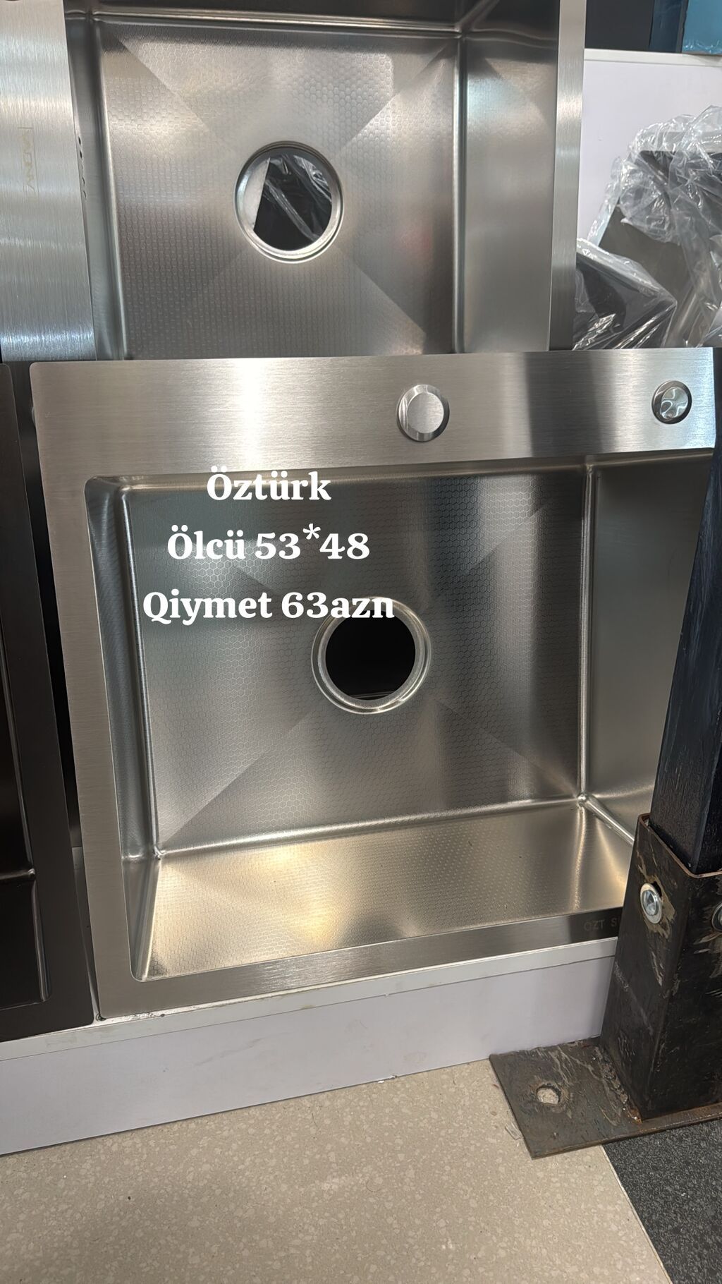 Mətbəx üçün paslanmayan poladdan (SUS304) tək gözlü lavabolar — Mətbəx lavabolarında, Saray (4)