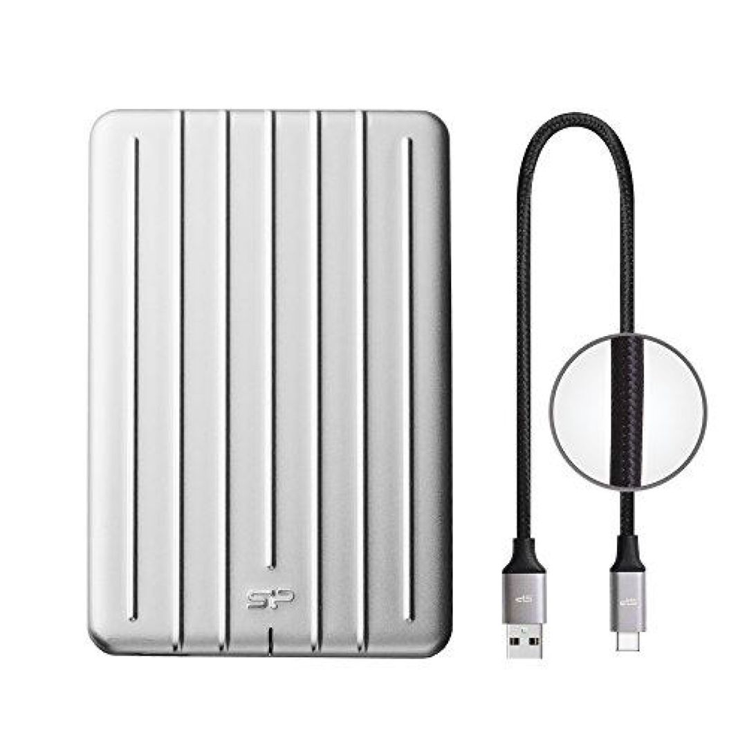Xarici sabit disk silicon power phd,armor A75,1TB,SİLVER (SP010TBPHDA75S3S) — Sabit diskləri, Bakı