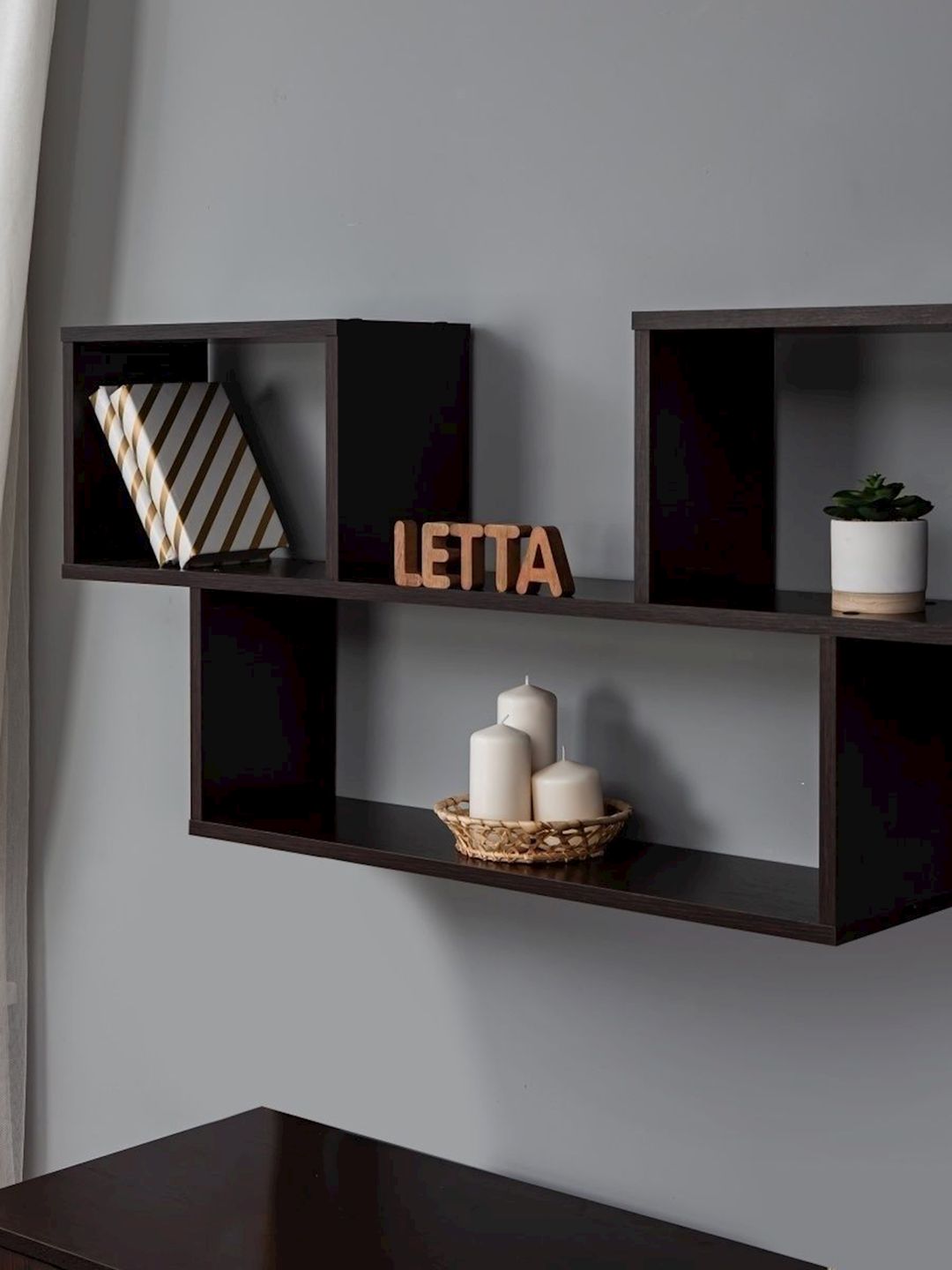 Rəf Letta, qəhvəyi, Ldsp, 109х20х52 sm — Mallar, Bakı (3)