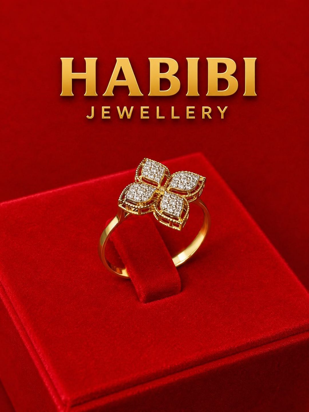 Qadın üçün qızıl üzük Habibi Jewellery HJ230 — Mallar, Bakı (2)