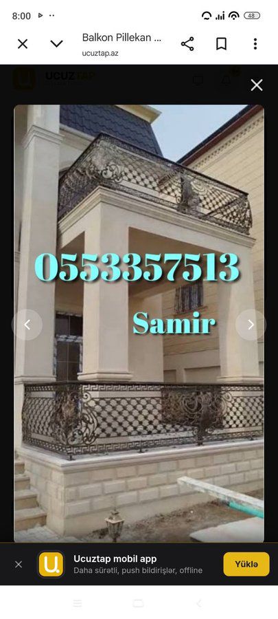 Meherccer Balkon Pillekan Brend model — Təmir və inşaat, Bakı (8)
