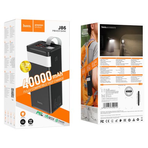 Powerbank Portativ batareya J86 Powermaster22.5W 40000mAh — Bakı
