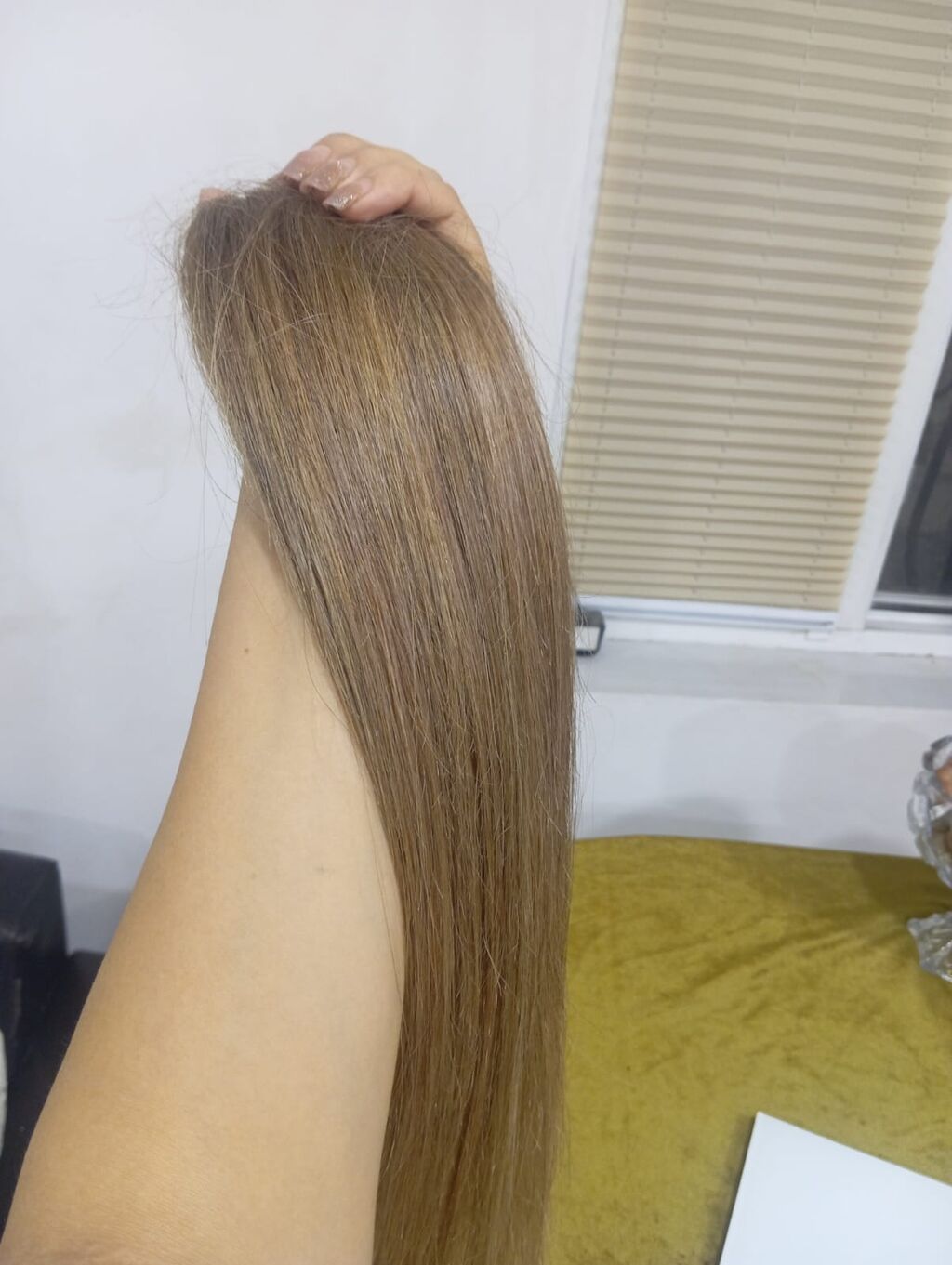 Təbii saç satılır Xırdalandadır çatdırılma yoxdur 288 qr 50 sm — Saç qayığı, Xırdalan (3)