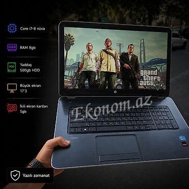 Core i7-8 nüvə/Ram 8gb/ yaddaş 500gb HDD — Noutbuklar və planshetlər (2)