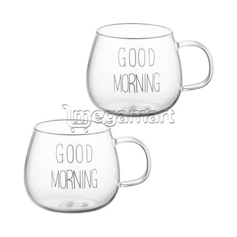 Fincan dəsti Ardesto mug set with handles Good Morning, 350ml, 2pcs, borosilicate glass, transparent (AR2635GM) — 11.99 ₼ · Bakı · Bişirmə qabları Fincan dəsti Ardesto mug set with handles Good Morning, 350ml, 2pcs, borosilicate glass, transparent (AR2635GM) — Bakı