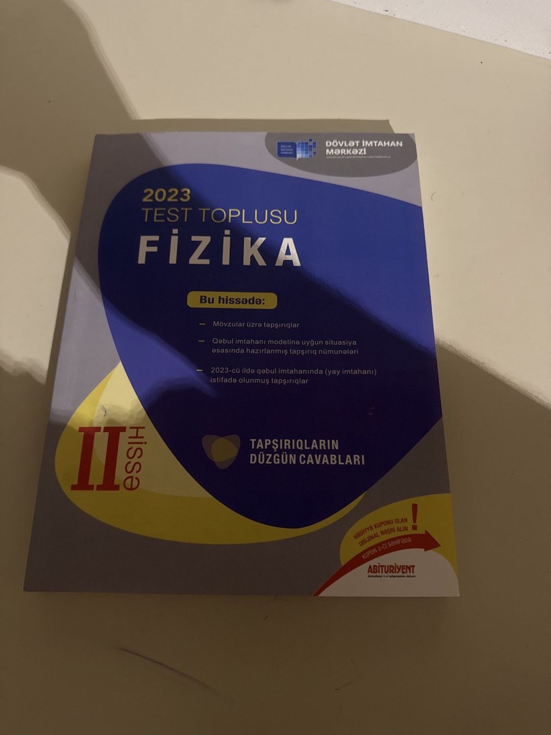 Test toplusu Fizika — Məktəb və təhsil malları, Bakı