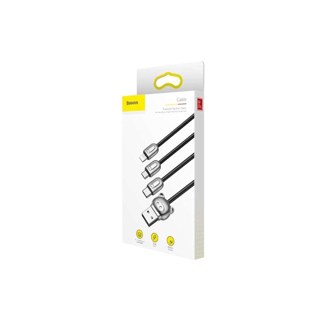 Kabel USB Baseus Halo 3-ü 1-də Micro+Lightning+Type-C — Telefonlar və qadjetlər, Bakı (2)