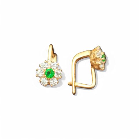 Sırğa uşaqlar üçün Trendgold_698, qızıl 585 əyar — Bakı