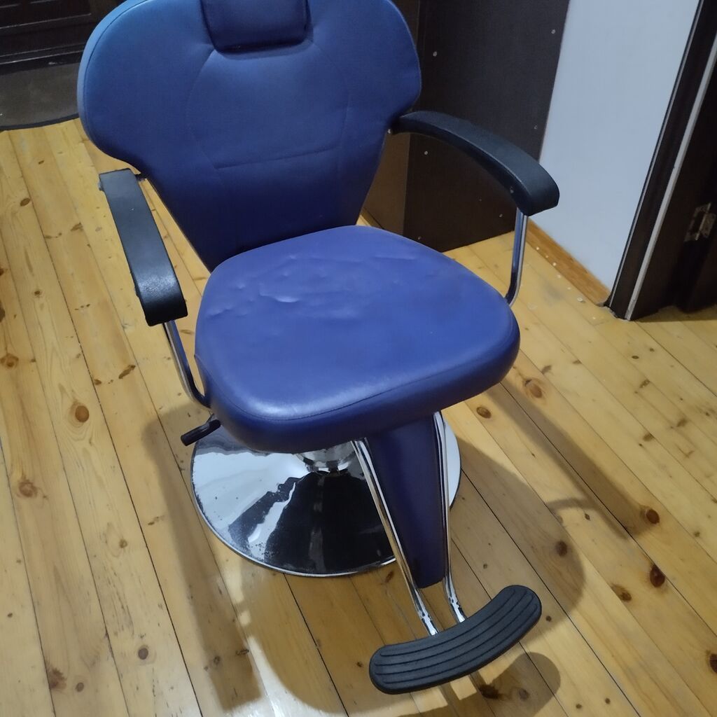 Bərbər/kosmetologiya kreslosu və dairəvi güzgü dəsti - Peşəkar salon — Salon mebeli, Bakı (2)