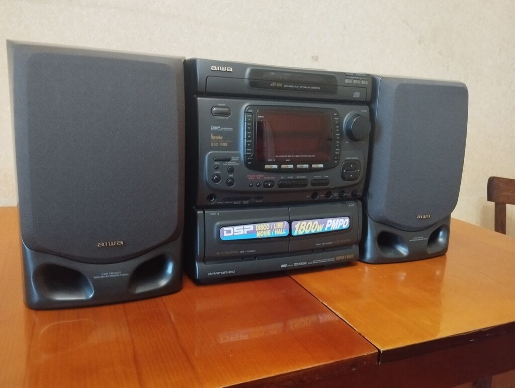 Aiwa musiqi mərkəzi əla vəziyyətdədir bidənə kaset yerlərinin rezini — Akustik sistemlər, Xırdalan (2)