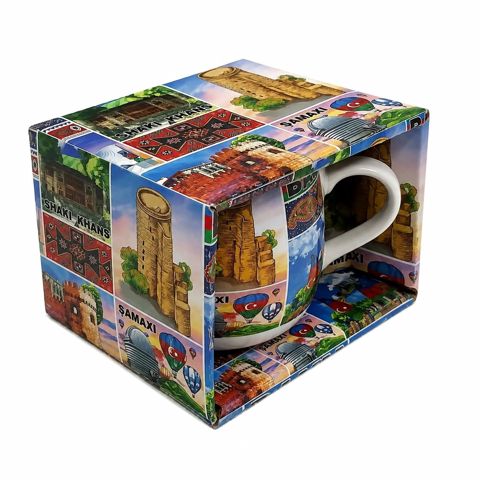 Fincan 2732352, qaşıqla, keramika, rəngbərəng, 130 ml — Bakı