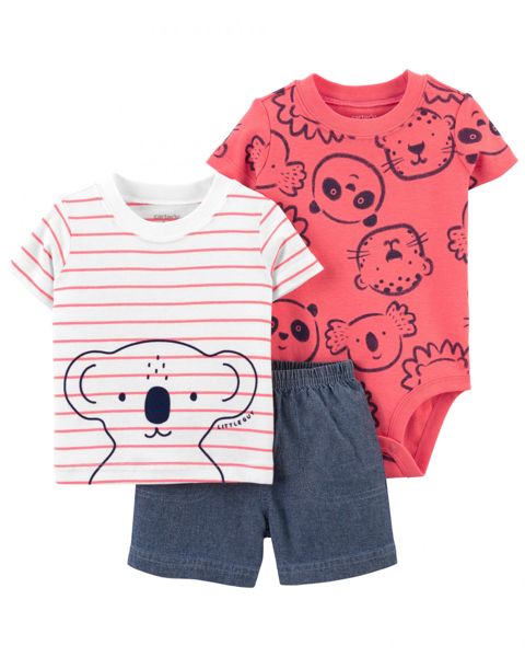 Şort dəst oğlanlar üçün Carters Koala, pambıq, 3 əşya, 9 ay — Bakı