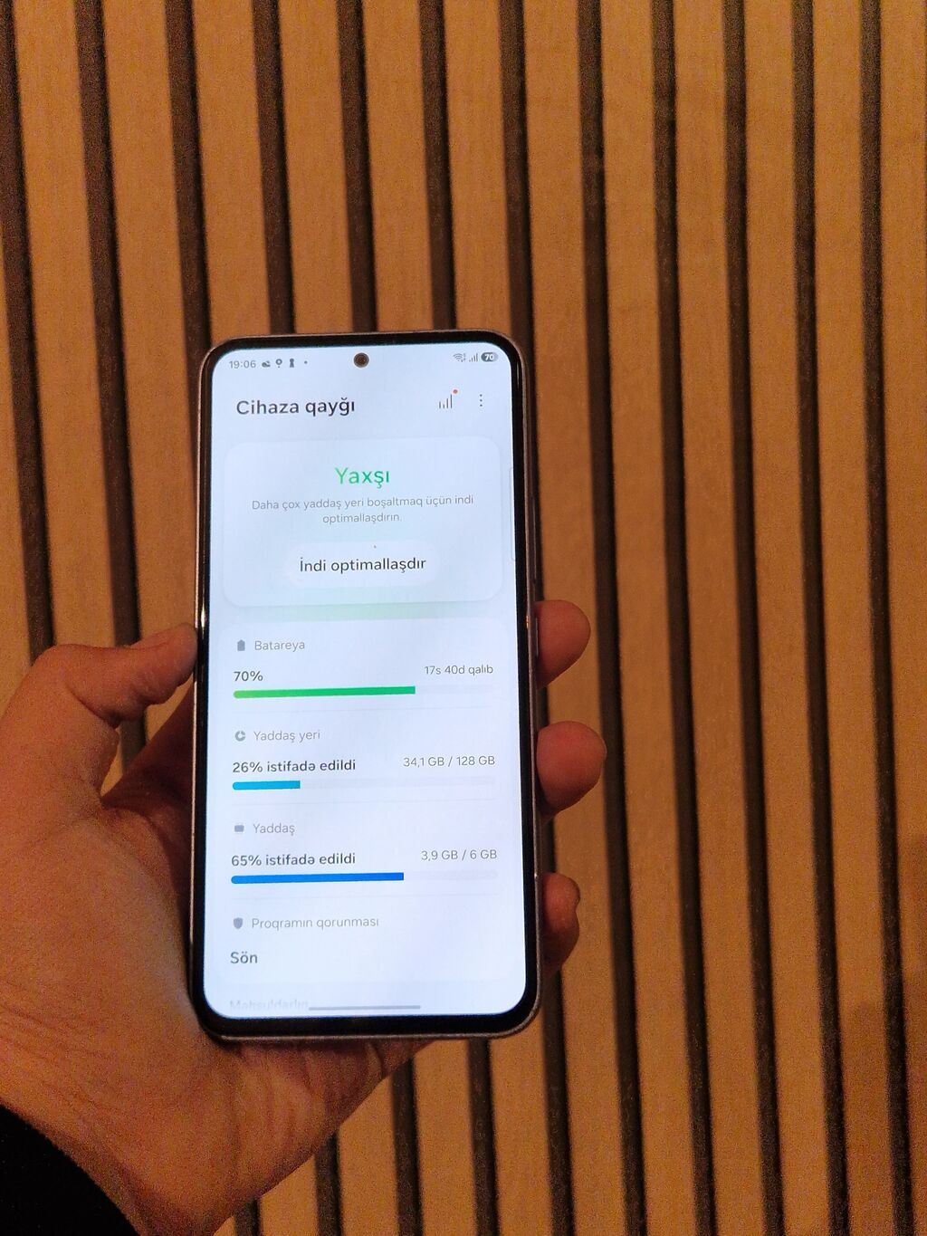 Samsung Galaxy A54 5G, 128 GB, rəng - Bənövşəyi, Zəmanət, Barmaq izi, Simsiz şarj — Samsung, Bakı (4)