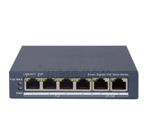 Kommutator Hikvision DS-3E1506P-EI 4 port Gigabit Smart — Bilgisayarlar ve dizüstü bilgisayarlar