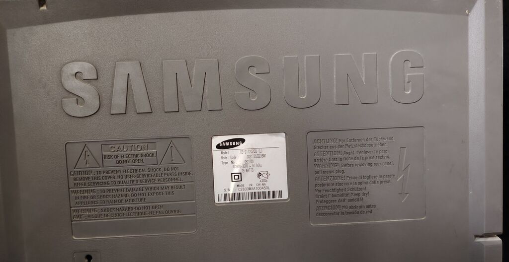 Samsung kineskop TV - Model: CS-21T20ZQQ (L) - Model Code — Televizorlar, Xırdalan (5)