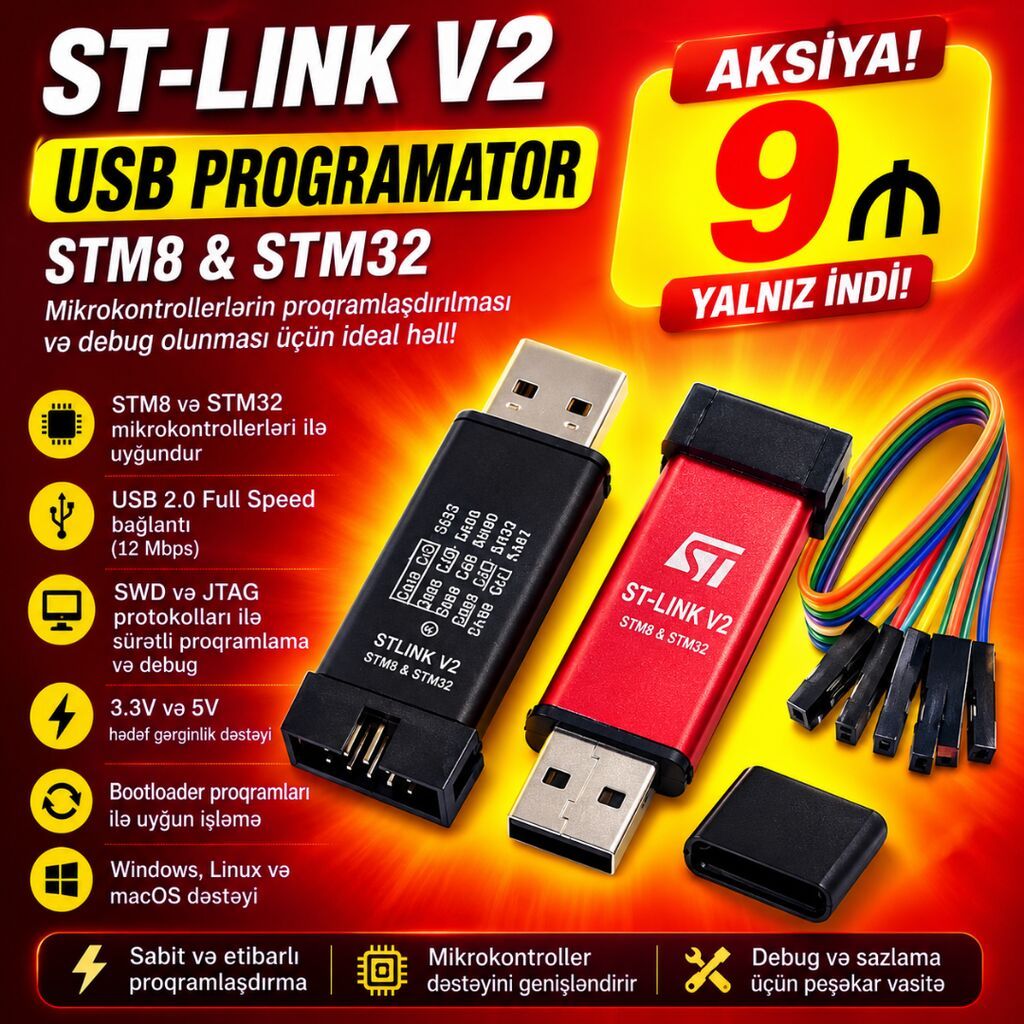 USB proqramator CH340, CP2112, CH340G, FTDİ232RL, ST-Link TP4056 — Noutbuk aksesuarları, Lənkəran (8)