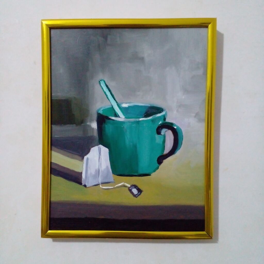 Müəllif işi – əl işi natürmort tablo dəsti Taxta üzərində 17x22 ölçü — Şəkillər, plakatlular və çərçivələr, Saray (2)