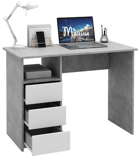 Kompüter masası Letta 3563_M25Stol3PlokiOtkritiyBetmix, Ldsp, 75x52x104 sm, boz/ağ — 196 ₼ · Bakı · Mallar Kompüter masası Letta 3563_M25Stol3PlokiOtkritiyBetmix, Ldsp, 75x52x104 sm, boz/ağ — Bakı