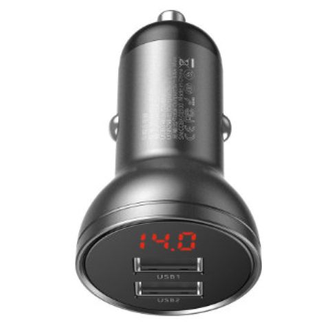 Avtomobil yükləmə cihazı Baseus Digital Display Dual USB CCBX-0G — Bakı