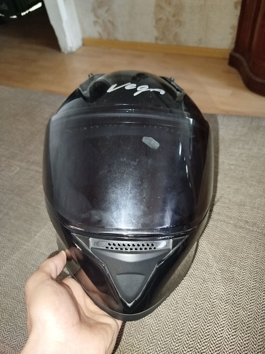 Vega Bolt tam üzlü motosiklet dəbilqəsi - Rəng: qara, parlak - Model — Motosiklet geyimi, Bakı (3)