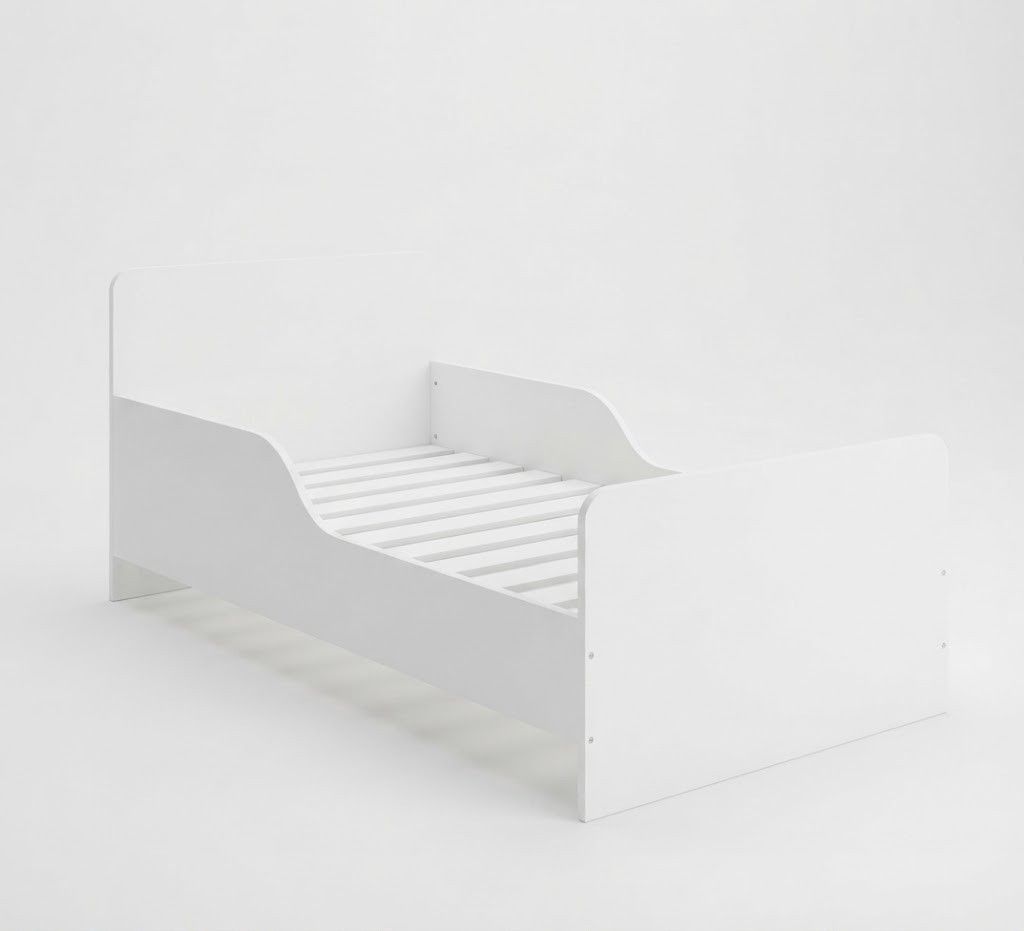 Uşaq çarpayısı, Klassik, Laminat, 135x70x75, Ağ — Mallar, Bakı (2)