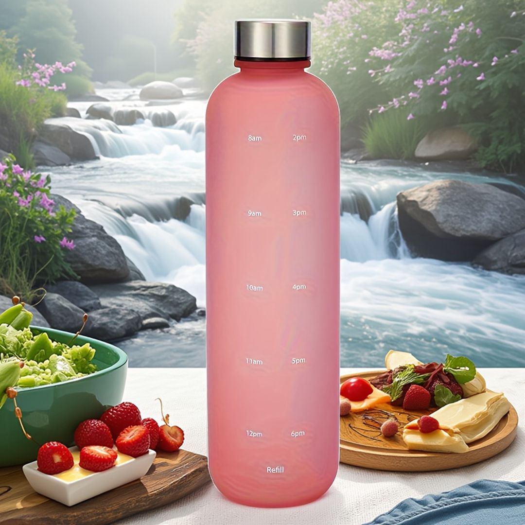 İdman su qabı iva127, plastik, çəhrayı, 1 l — Mallar, Bakı