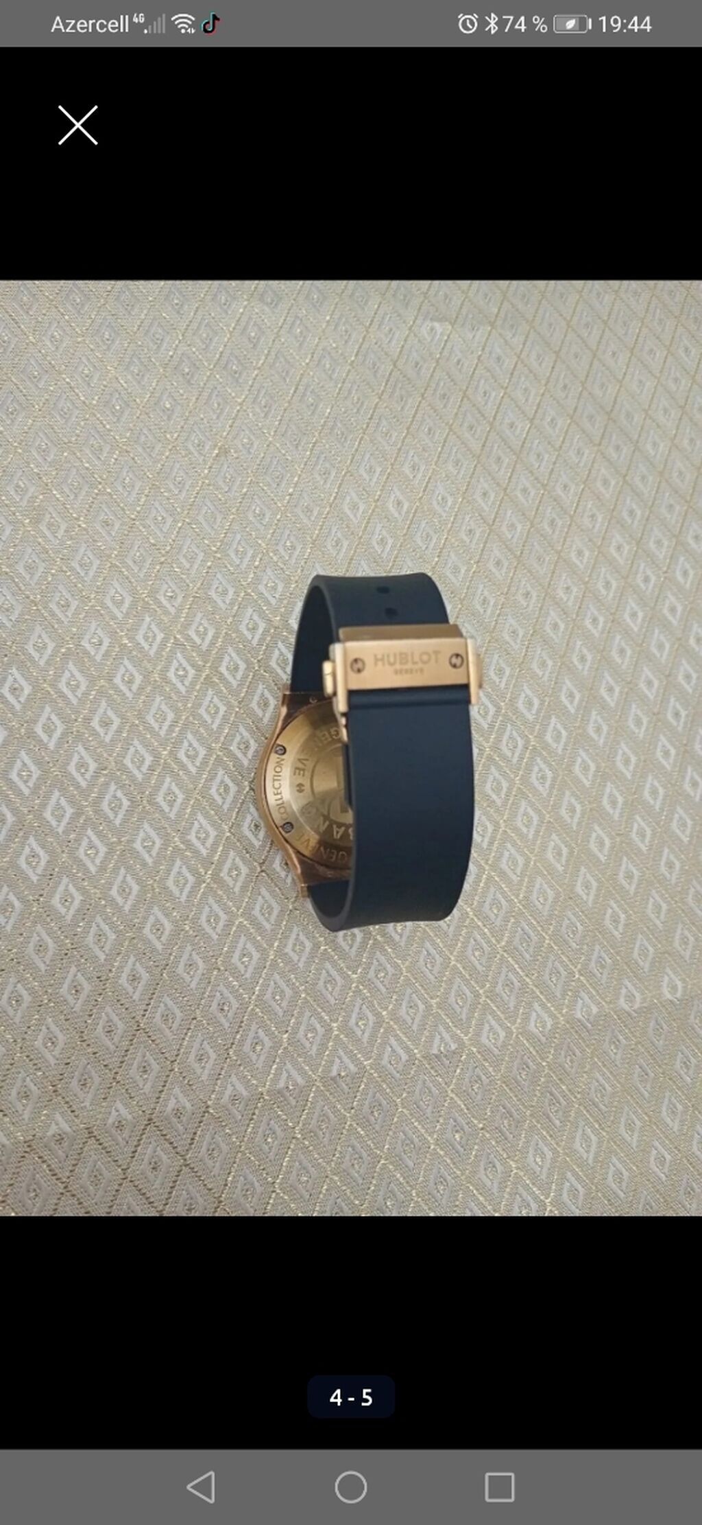 Hublot üslubunda kişi qol saatı - Korpus: qızılı tonlu metal, ön — Qol saatları, Bakı (3)
