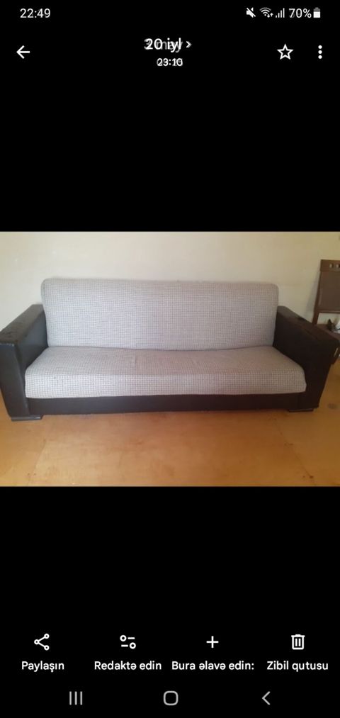 Divan – 3 nəfərlik, klassik düz model - Rəng: açıq boz oturacaq və — 40 ₼ · Mingəçevir · Divanlər Divan – 3 nəfərlik, klassik düz model - Rəng: açıq boz oturacaq və — Mingəçevir