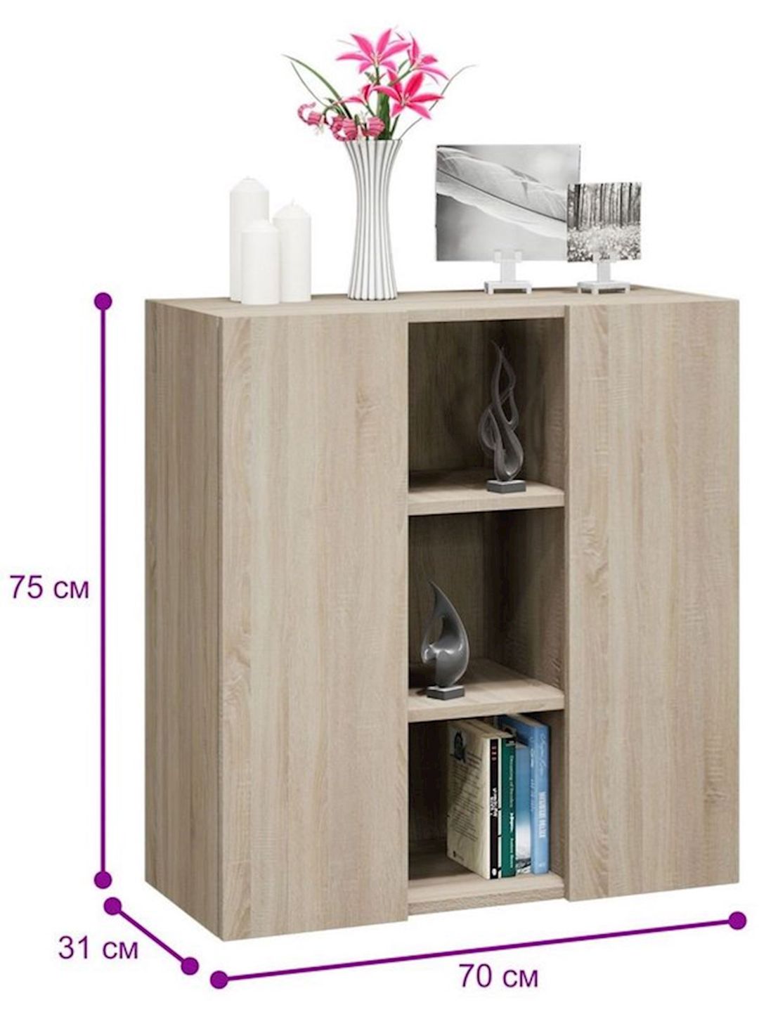 Tumba, 75x70x31 sm, Ldsp, qəhvəyi — Mallar, Bakı (2)