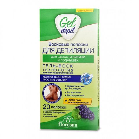 Depilyasiyası üçün mum zolaqları Флоресан Gel Depil F603 20 əd — Bakı