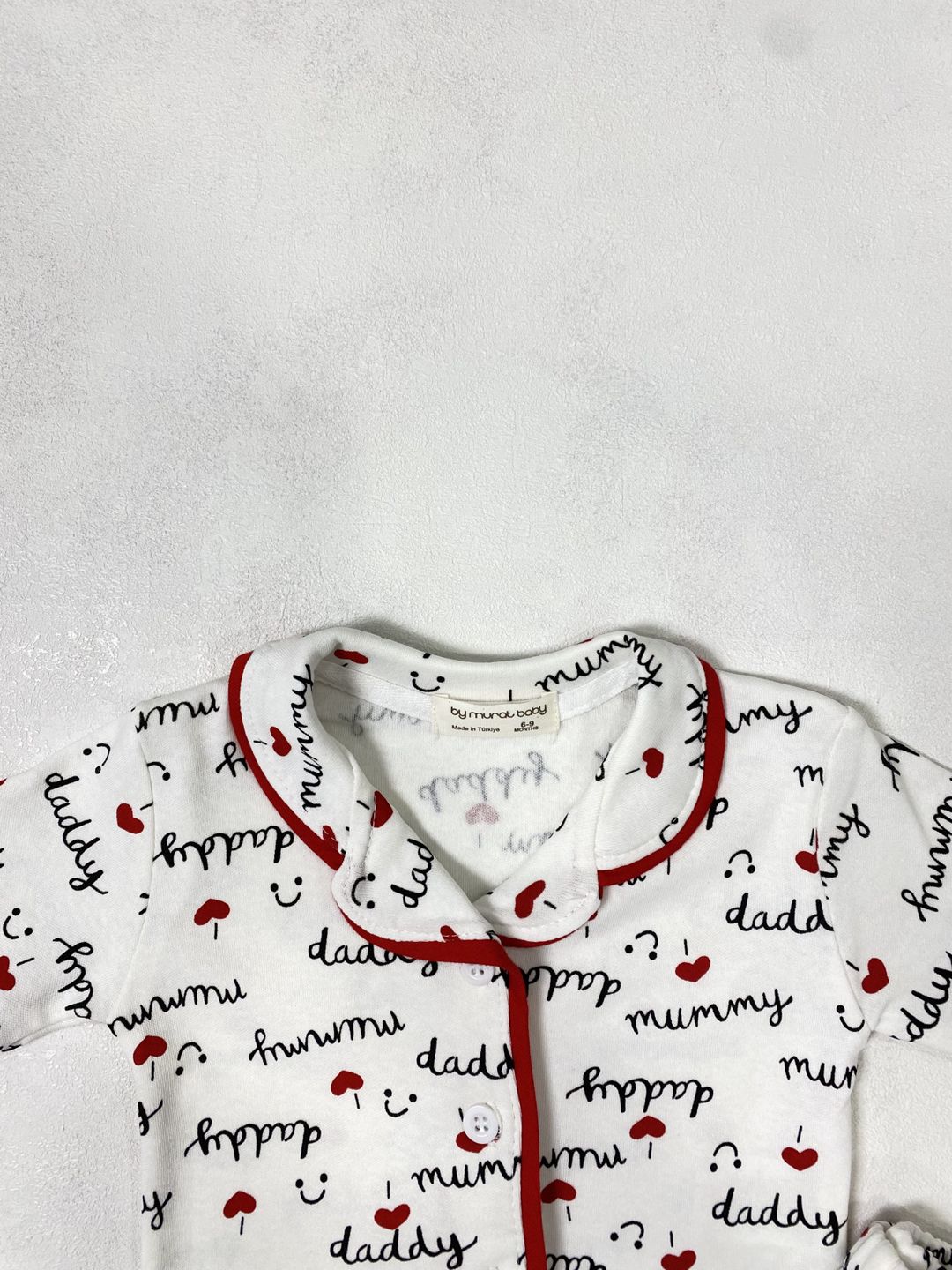 Qızlar üçün şortlu pijama dəsti 649-15644, pambıq, ağ, 18-24 ay, 2 əşya — Mallar, Bakı (2)