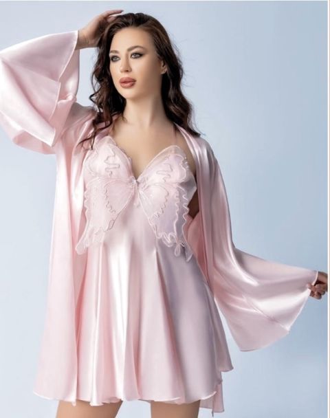 Kombinasiya qadınlar üçün 030, çəhrayı, atlas, ölçü M — Bakı