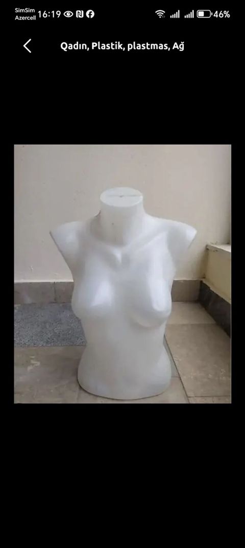 Qadın, Plastik, plastmas, Ağ — 1 ₼ · Bərdə · Maneken Qadın, Plastik, plastmas, Ağ — Bərdə