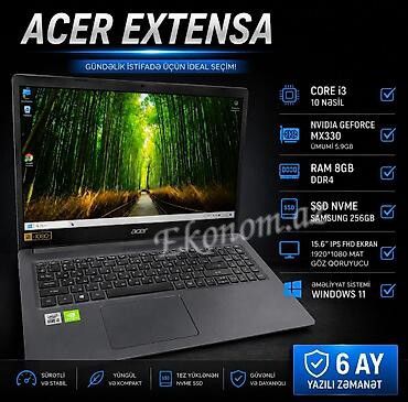 İntel 10 nəsil/8GB DDR4/SSD256/Nvidia MX330 — Noutbuklar və planshetlər (2)