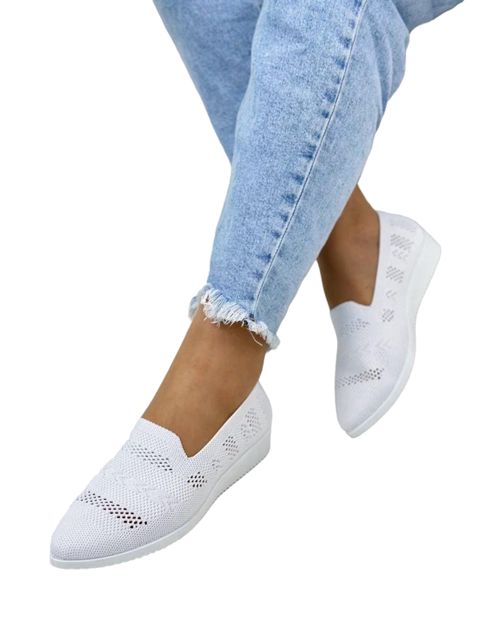 Qadınlar üçün sliper w-250-2, ağ, parça, ölçü 36 — Bakı