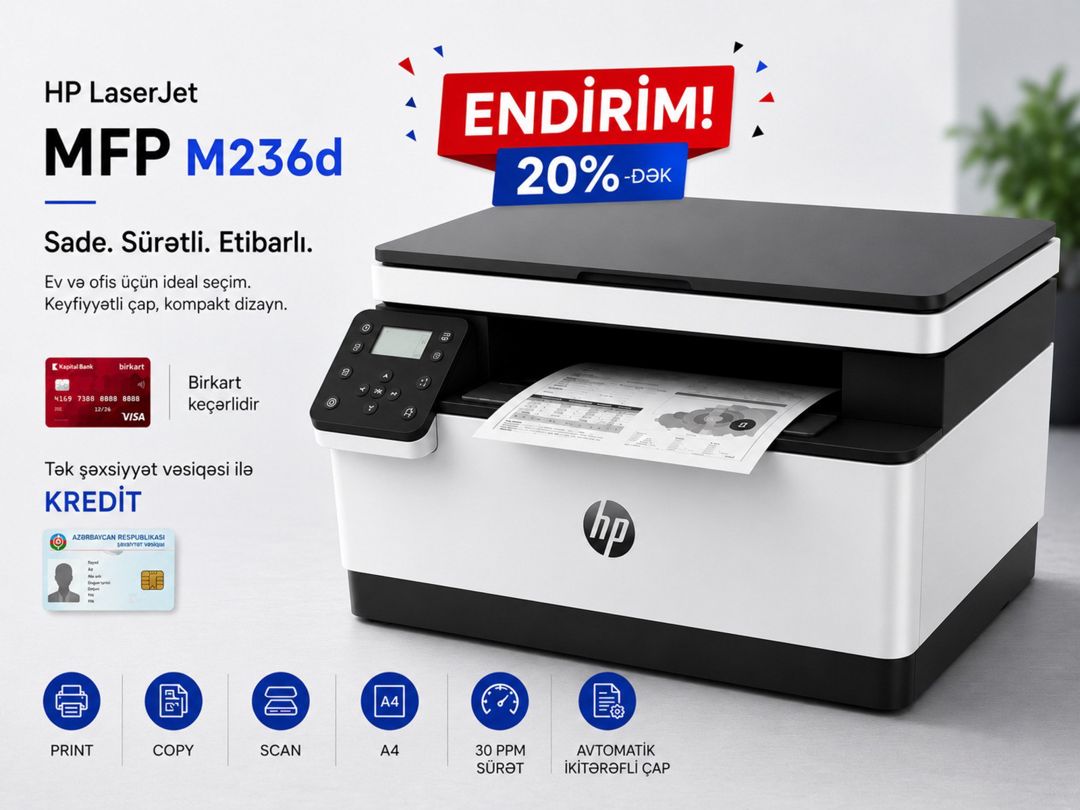 Printer "HP LaserJet MFP M236d" — Ofis texnikası və istehlak malları, Bakı