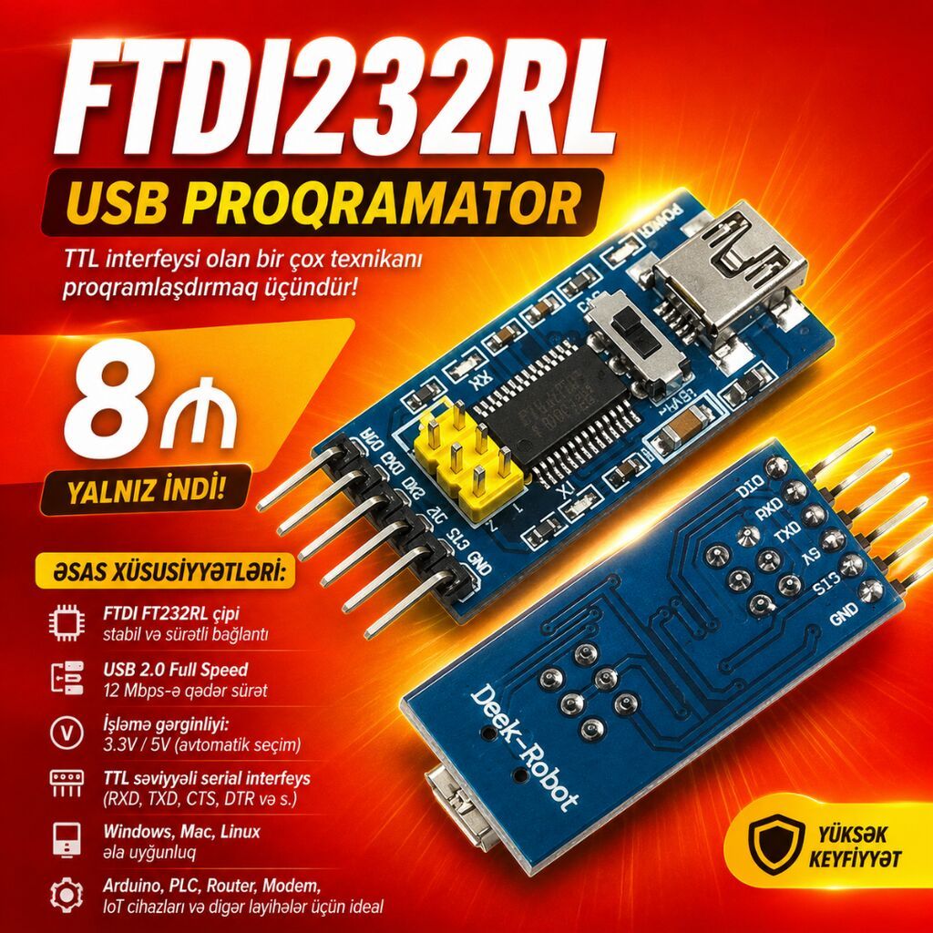 USB proqramator CH340, CP2112, CH340G, FTDİ232RL, ST-Link TP4056 — Noutbuk aksesuarları, Lənkəran (4)