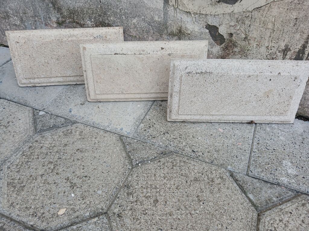 Aq daş dekorativ panellər - Material: təbii daş (açıq bej/aq rəng — Plitka və örtü materialları, Qəbələ (3)