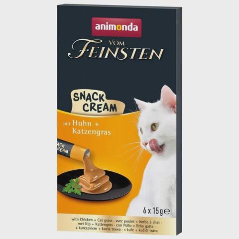Vom Feinsten Qəlyanaltı-Kremli toyuq və pişik otu ilə qəlyanaltı 6 ədəd x 15 q — Zoo.az — Mushuklar