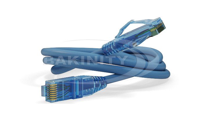 Lan kabel Hyperline U/utp Cat6 5m blue — Kabelləri, adapterlər və keçidçilər, Bakı
